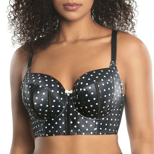 PARFAIT Charlotte Longline 6977 Women's Full Bust Padded Bra - Black Dot