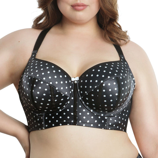 PARFAIT Charlotte Longline 6977 Women's Full Bust Padded Bra  - Black Dot