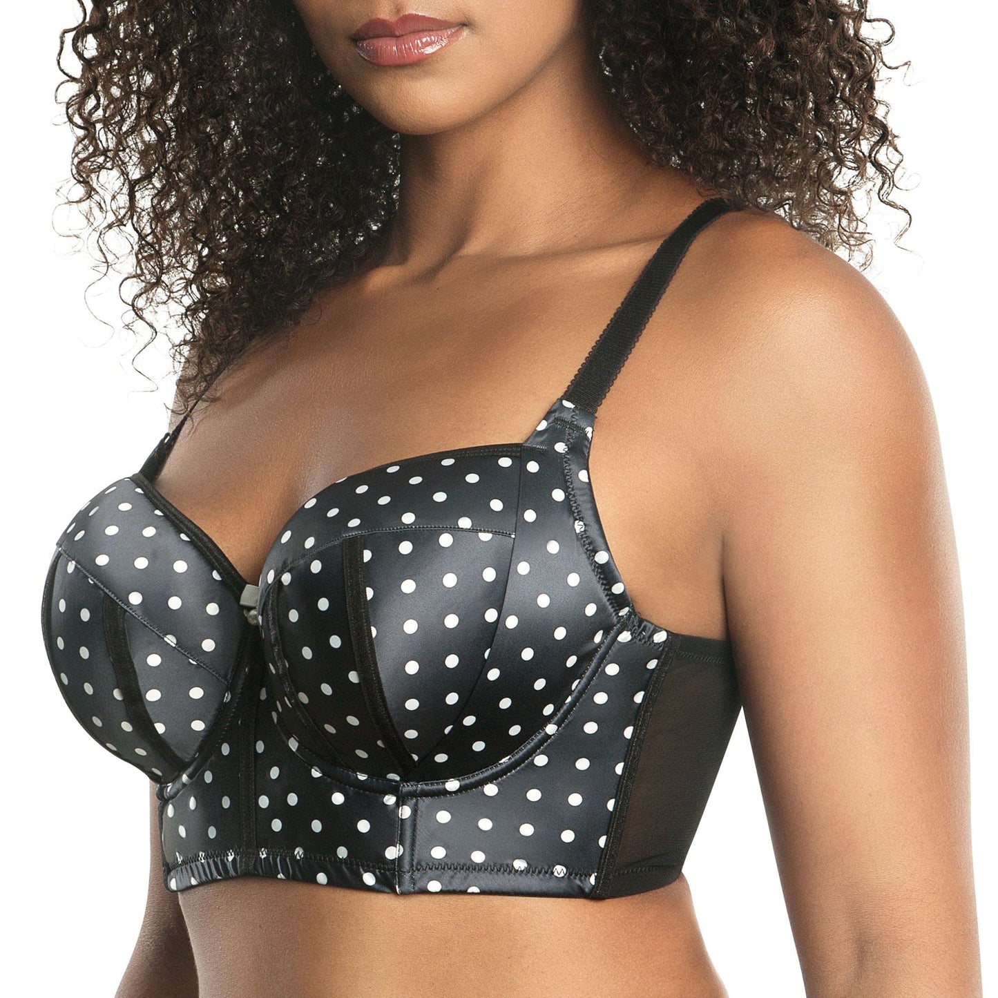 PARFAIT Charlotte Longline 6977 Women's Full Bust Padded Bra  - Black Dot