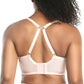Charlotte Full Bust Padded Longline Bra - Petal Pink Dot