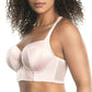 Charlotte Full Bust Padded Longline Bra - Petal Pink Dot