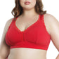 Dalis Wire-Free Full Bust Bralette - Racing Red