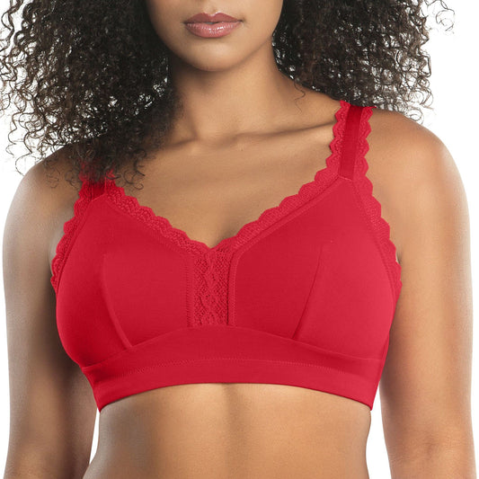 PARFAIT Dalis P5641 Women's Full Busted and Curvy Wire Free Bralette  - Racing Red