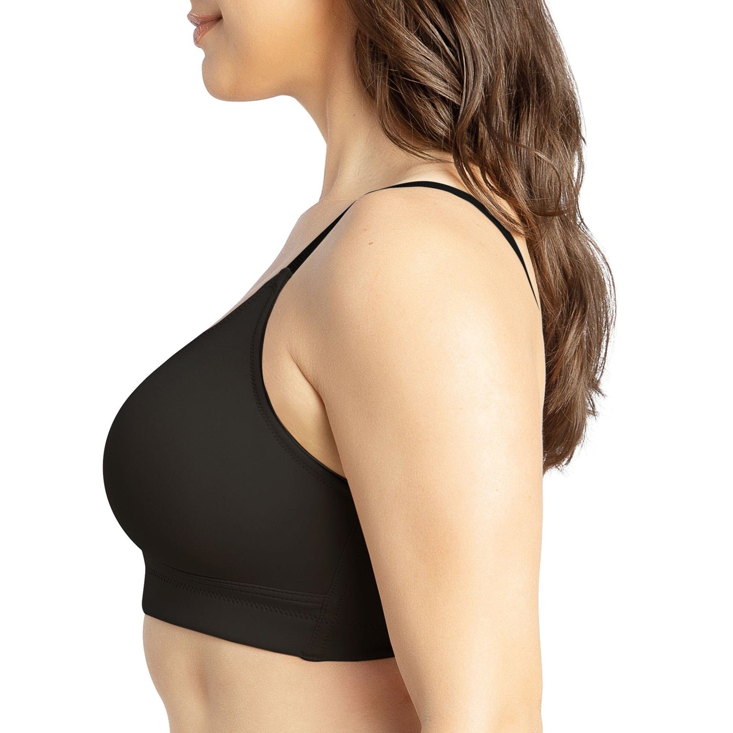 PARFAIT Erika P5861 Women Full Bust Smooth Seamless Wire-Free Bralette Bra - Black