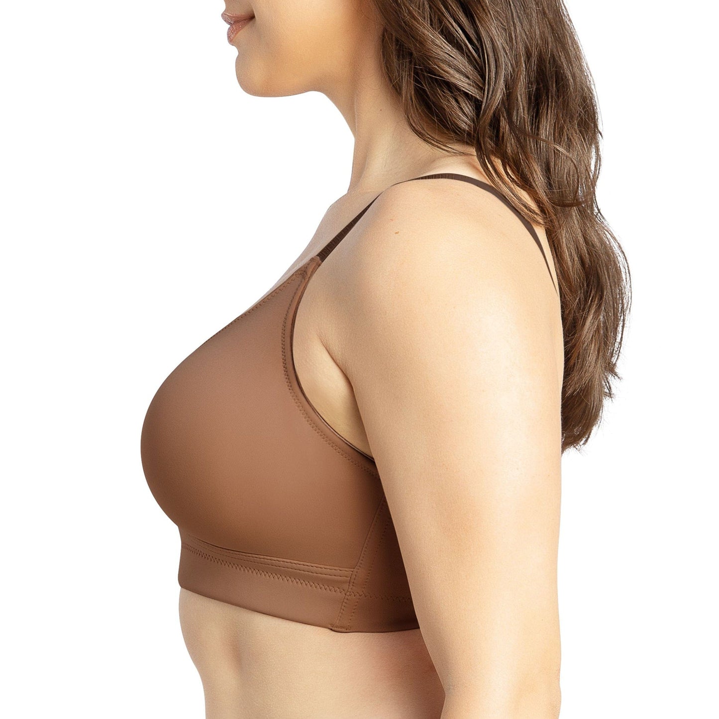 PARFAIT Erika P5861 Women Full Bust Smooth Seamless Wire-Free Bralette Bra - Mid Nude