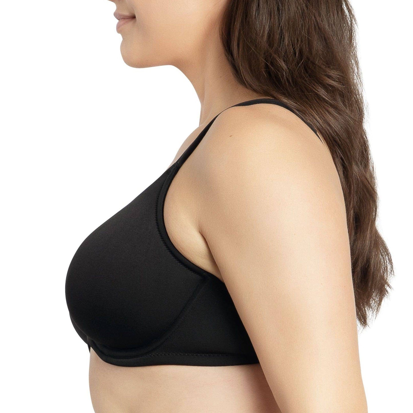 Erika Full Bust Unlined Molded Bra - Black