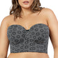 Marissa Full Bust Longline Strapless Bra - Black Mosaic