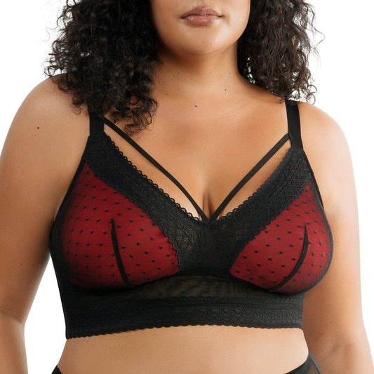 Mia Wire-Free Full Bust Padded Bralette - Black