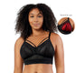 Mia Wire-Free Full Bust Padded Bralette - Black