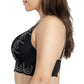 Pearl Full Bust Longline Plunge Bra - Black