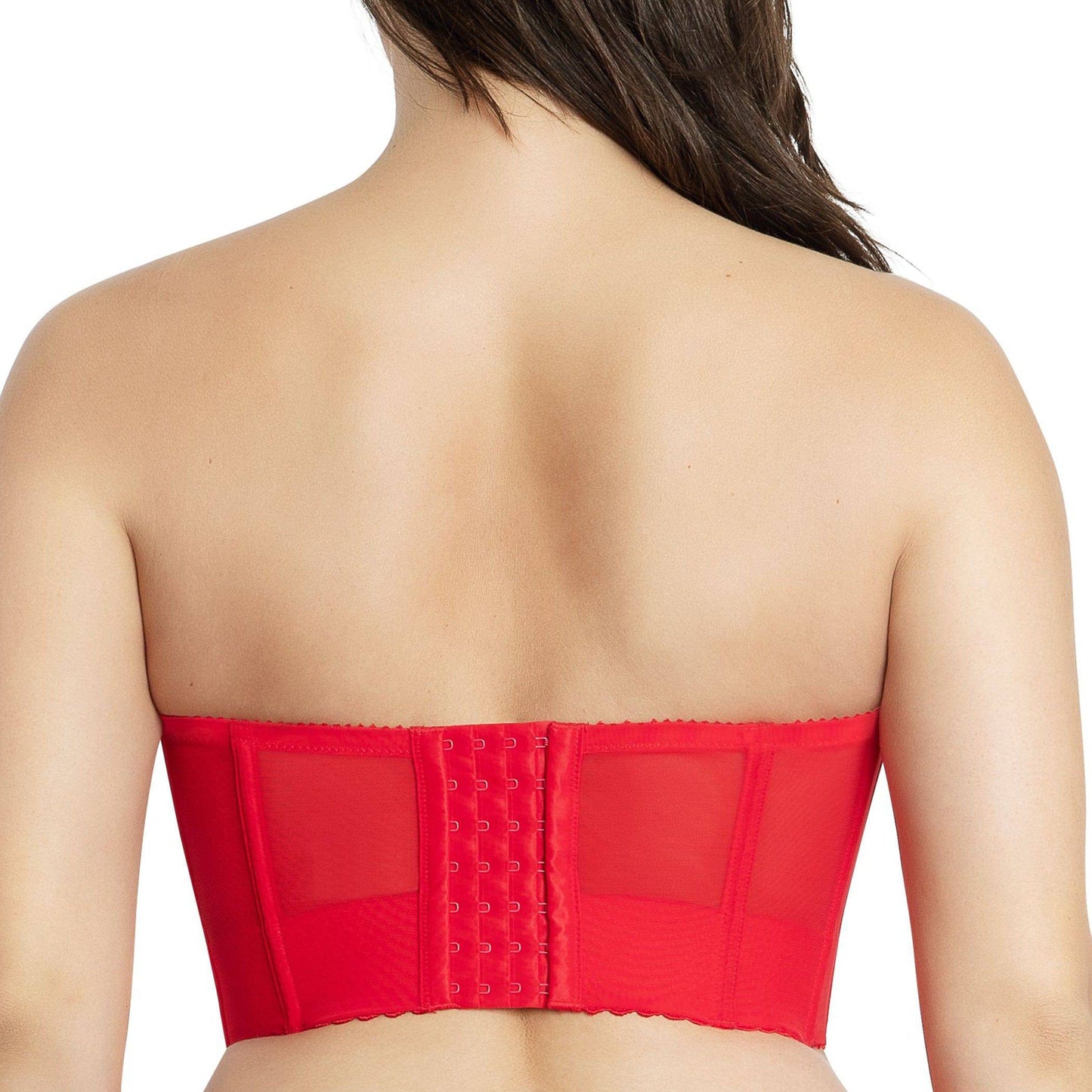Shea Full Bust Longline Strapless Bra - Racing Red
