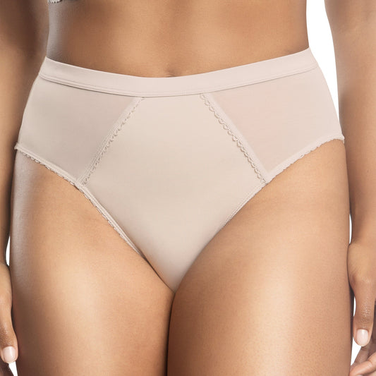 PARFAIT Micro Dressy PP306 French Cut High Waisted Sexy Sheer Panties - Cameo Rose