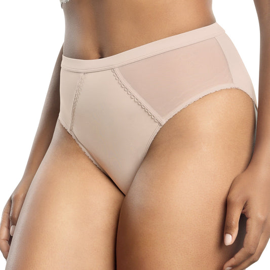 PARFAIT Micro Dressy PP306 French Cut High Waisted Sexy Sheer Panties - Cameo Rose