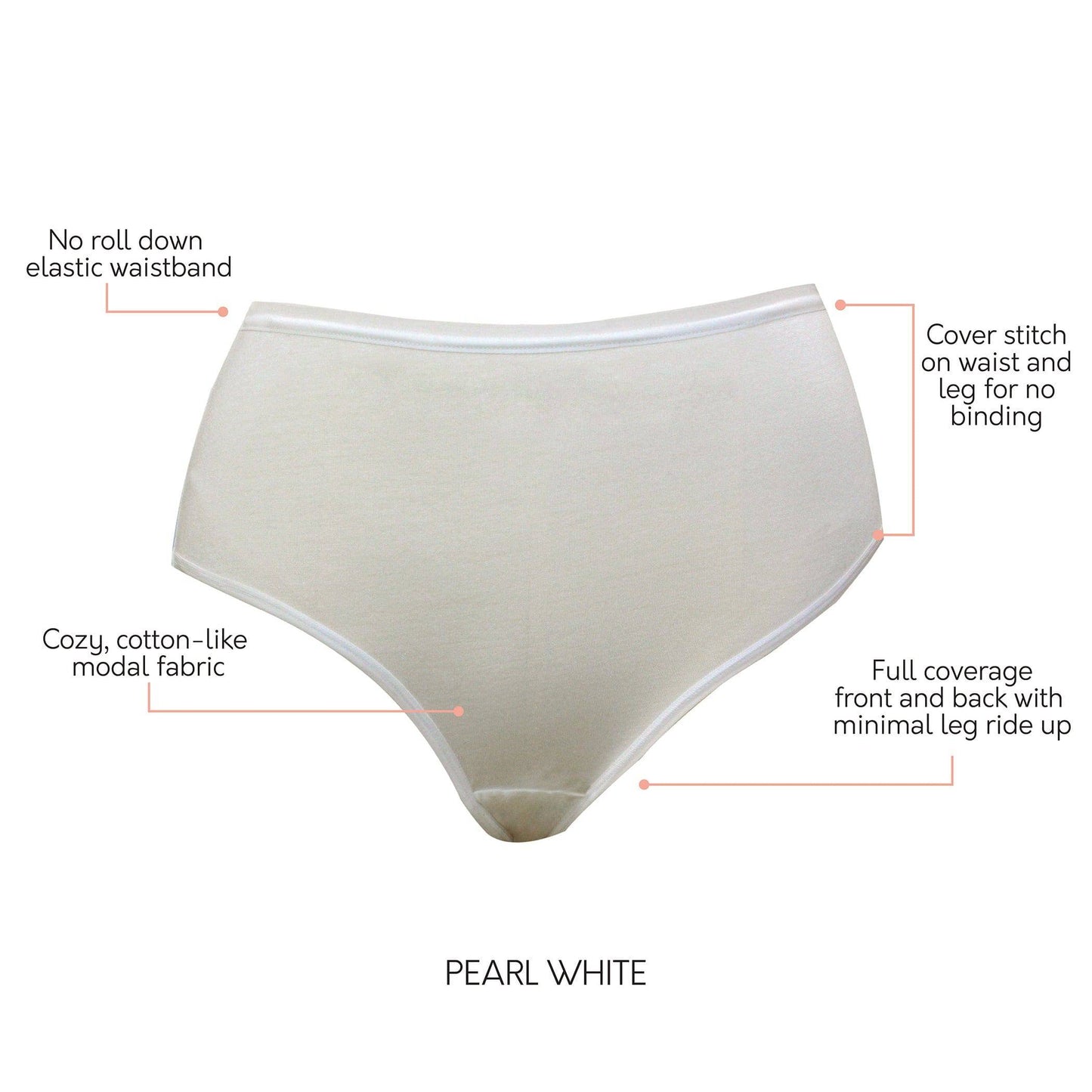 Cozy Full Coverage Brief - Pearl White