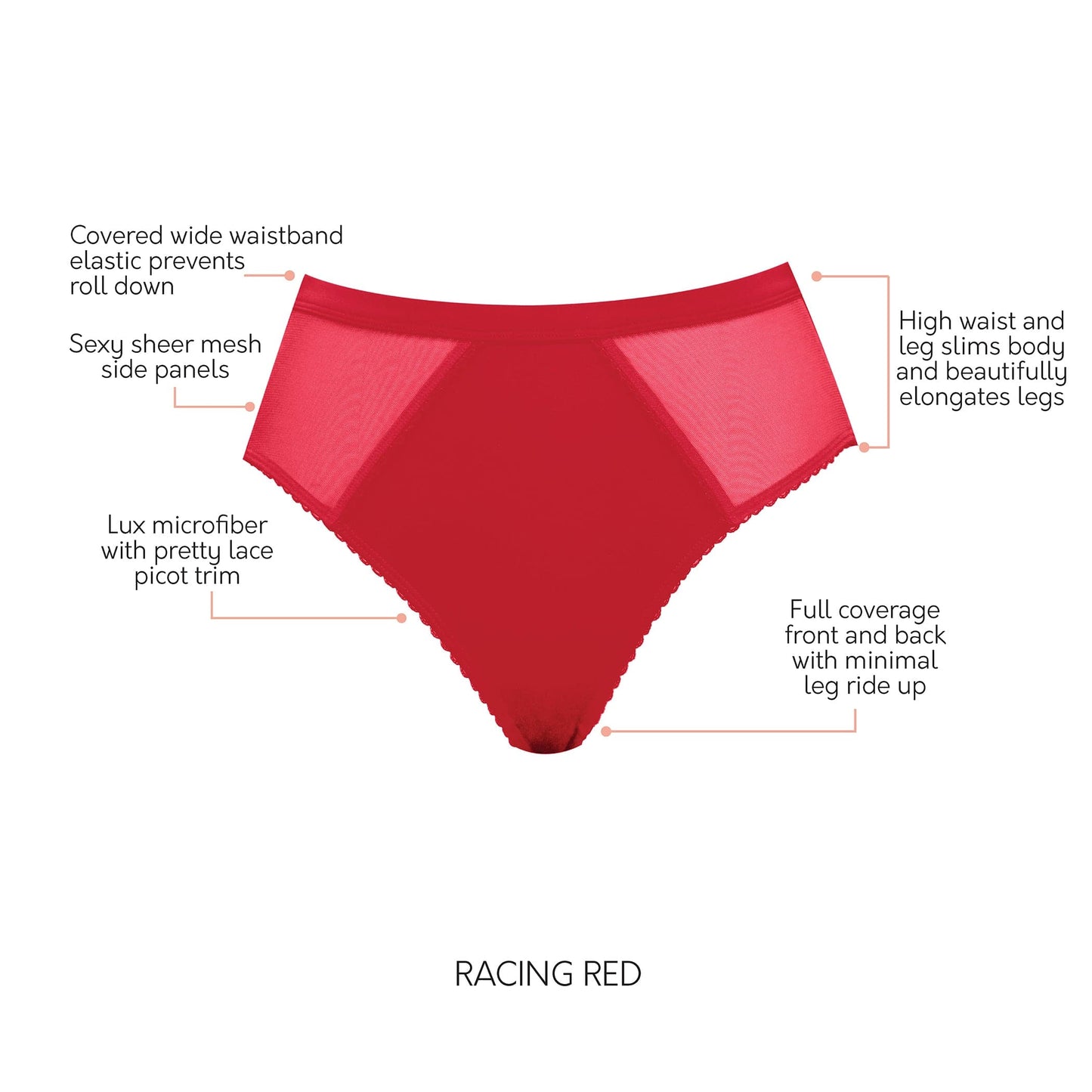 Micro Dressy French Cut Panty - Racing Red