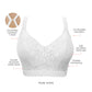 PARFAIT Adriana P5482 Women's Curvy and Full Bust Supportive Wire-free Lace Bra  - Pearl white