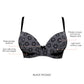 Casey Full Bust Padded Plunge T-Shirt Bra - Mosaic Black