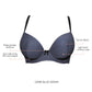 PARFAIT Casey 2801 Women's Wired Padded Plunge Seamless T-shirt Bra - Dark Blue Denim