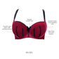 PARFAIT Charlotte 6901 Women's Full Busted and Full Figured Sexy Padded Bra - Rio Red