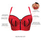Charlotte Full Bust Padded Longline Bra - Racing Red Dot