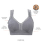 Dalis Wire-Free Full Bust Bralette - Charcoal