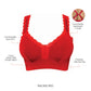 Dalis Wire-Free Full Bust Bralette - Racing Red