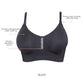 Erika Wire-Free Full Bust Nursing Bra - Black