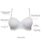 Elise Full Bust Strapless Bra - Pearl White