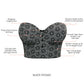 Marissa Full Bust Longline Strapless Bra - Black Mosaic