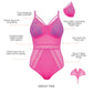 PARFAIT Mia Dot P6017 Women's Sexy Wire-free Bodysuit Lingerie - Bright Pink