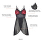 Mia Lace Lingerie Wire-Free Chemise - Black