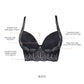 PARFAIT Pearl P6091 Women's Longline Plunge Full Busted Bra  - Black