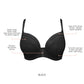 PARFAIT Shea P6062 Women's Full Bust Mesh Plunge Unlined Wired Bra - Black