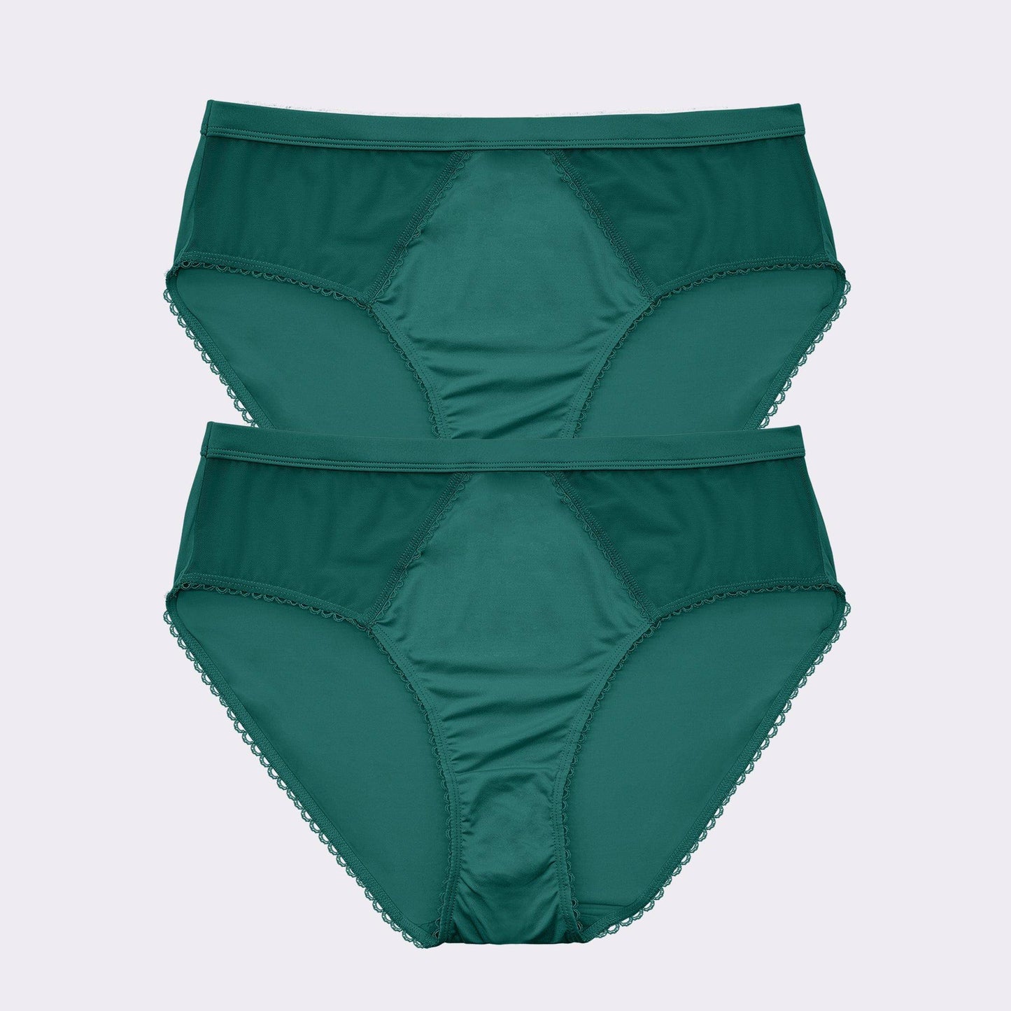 Micro Dressy High Waisted French Cut Panties (2 pack) - Emerald