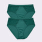 Micro Dressy High Waisted French Cut Panties (2 pack) - Emerald