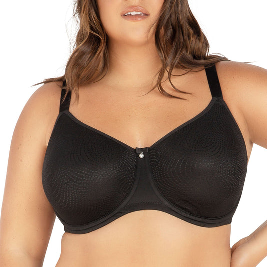 PARFAIT Pearl P60921 Women's Non-padded Seamless Minimizer Full Busted Bra - Black