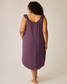 Ruffle Strap Labor & Delivery Gown | Burgundy Plum