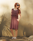 Eleanora Bamboo Maternity & Nursing Dress | Redwood