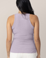 Ribbed Bamboo Racerback Nursing Tank | Lavender Mist