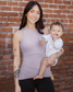 Ribbed Bamboo Racerback Nursing Tank | Lavender Mist