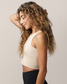 Sublime® Bamboo Hands-Free Pumping Longline Bra Top | Oatmeal Heather