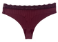 Laser Cut Rib Thong with Lace Waist, XS-2X