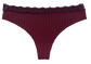 Laser Cut Rib Thong with Lace Waist, XS-2X