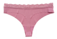 Laser Cut Rib Thong with Lace Waist, XS-2X
