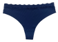 Laser Cut Rib Thong with Lace Waist, XS-2X