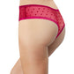 Polka Dot Mesh Thong with Satin Trim