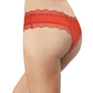 Pretty Red Lace-Trim Thong – Silky & Flattering S–XL