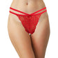 Lace Thong with Elastic Straps, XS- 2X