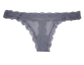 Mesh Thong with Lace Trim at the Waist and Leg, XS-2X