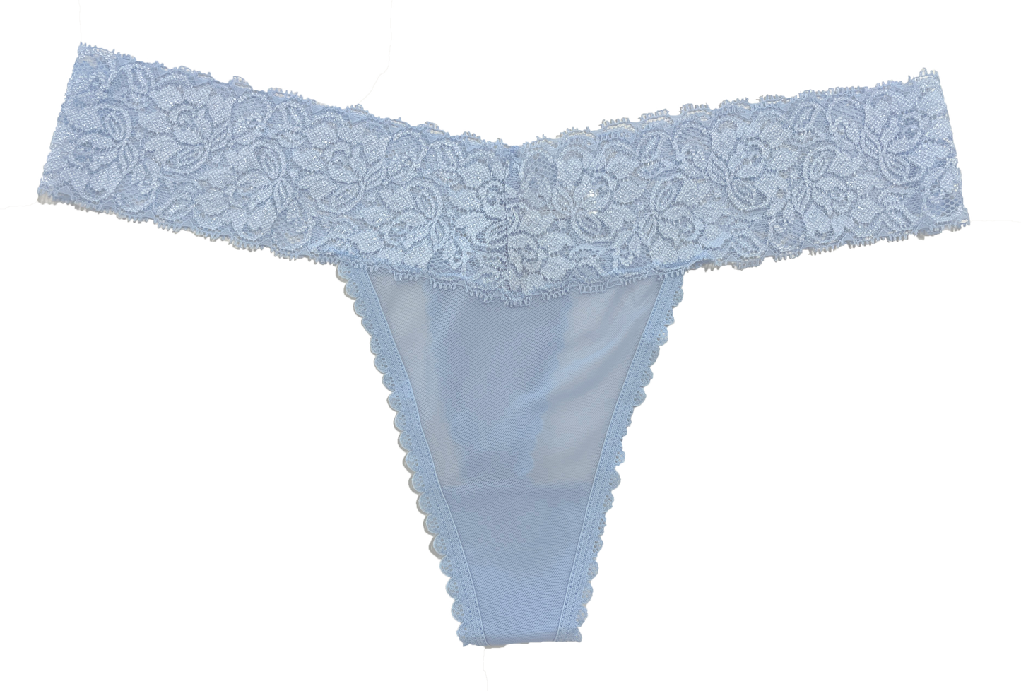 Mesh and Lace Classic Thong, XS-2X